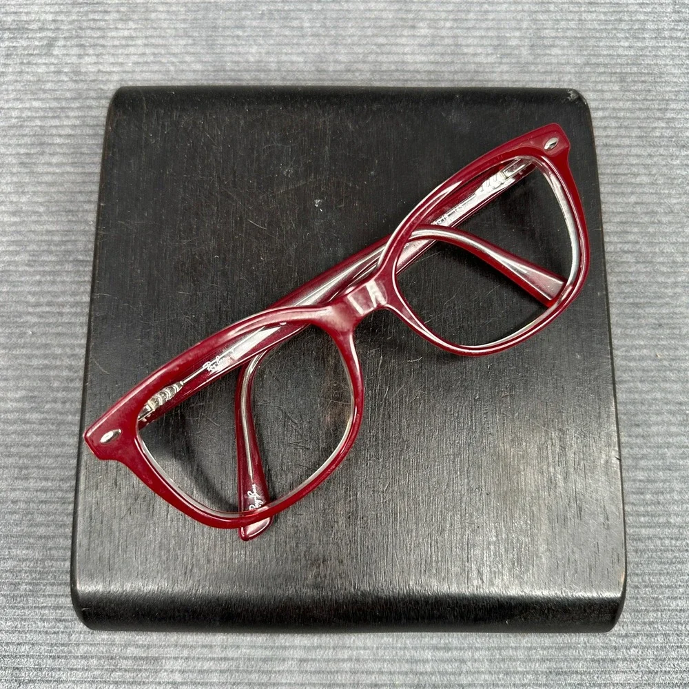 Ray-Ban RB5285 5738 Dark Red Bordeaux Square Eyeglasses Frames 53-19-145